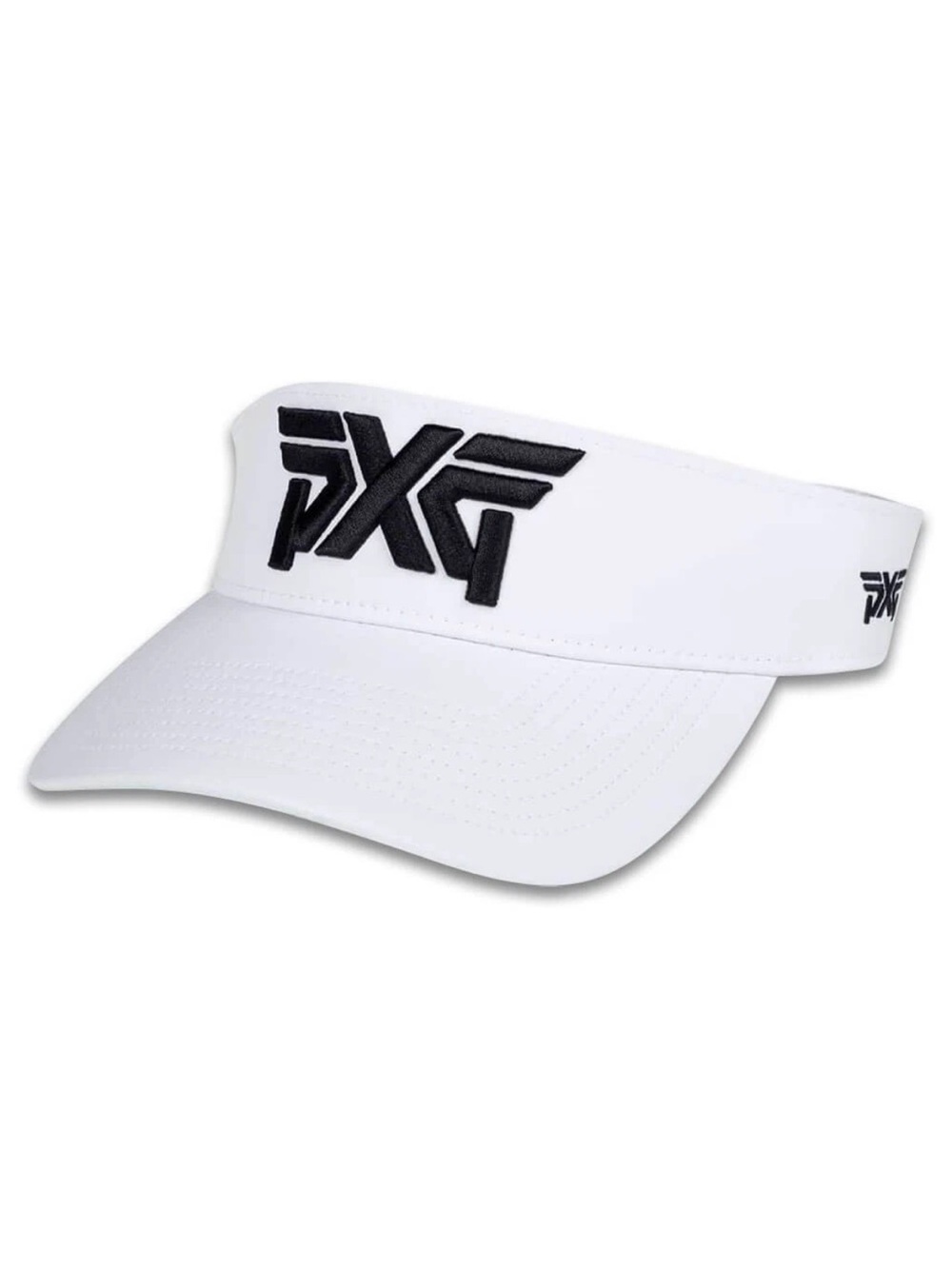 PXG White Visor with Black Interior and Logo